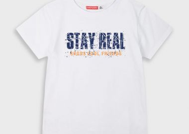 Μακό κοντομάνικη μπλούζα με τύπωμα για αγόρι | ΛΕΥΚΟ - Energiers - 